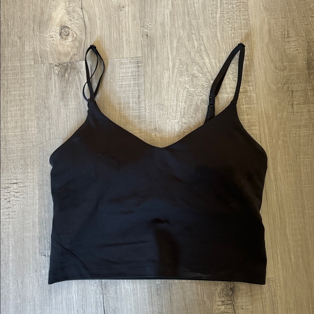 Lululemon black align cami tank size 6